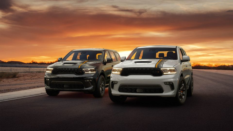 2021 Dodge Durango R/T Tow N Go (left) and Durango SRT Hellcat (right)